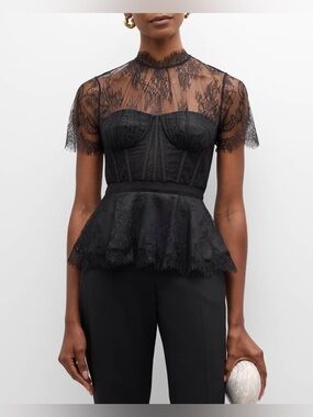 SIMKHAI Kehlani Lace Bustier Top $ 445 NWT